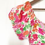 ASTR New The Label Nalda Pink Floral Print Off The Shoulder Top Blouse Large Photo 4