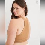 Aerie  Tan Ribbed Superchill Seamless High Neck Bra Crop Top - size XL Photo 5