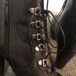 Stuart Weitzman Black Leather Combat Heeled Boots Photo 3