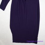 Eloquii  Asymmetric Fitted Midi Sweater Dress in purple, size 18/20‎ Photo 5