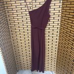 Antonio Melani  Burgundy‎ One Shoulder Jumpsuit Size 6 Photo 1