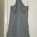 Anthropologie  foxie dox blue lace halter mini dress size medium petite Photo 0