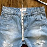 Stradivarius  Distressed Mom‎ Jeans High Waist Ripped Denim Light Wash Size 02 Photo 7