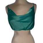 VERO MODA Nat satin crop top cowl neck spaghetti straps size Small NWT Photo 0