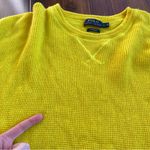 Ralph Lauren 100% Cashmere Polo  Neon Yellow Waffle Raglan Knit Sweater Size L Photo 7