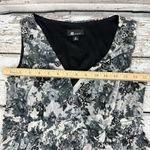 AB Studio ‎ Black Gray Floral Sleeveless Dress [Size 12] Midi Photo 5