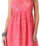 Free People  Lace Rocco Dress Dusty Rose Pink cut out Backless mini dress cutout Photo 0