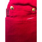 Lauren Jeans Co. Ralph Lauren Red Denim Pants Gold Hardware High Rise Size 10 Photo 2