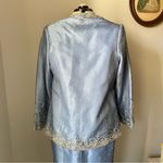Vintage Y2K Stephen Yearick cornflower blue + silver gown with jacket Size XL Photo 7