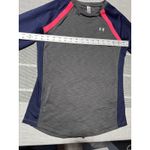 Under Armour  ColdGear Fitted Long Sleeve Shirt Womens Medium Gray Pink Navy Photo 3