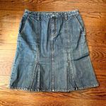 Eddie Bauer  Women’s Straight Denim Skirt With Pleated Hem Size 8Long Photo 6