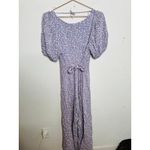 Auguste  Purple White Floral Printed Jumpsuit V-Neckline Dean Juliette US 10 Photo 3