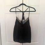 NWT Love, Fire Black Lace Trim Tank Camisole Satin Top Size Small Photo 1