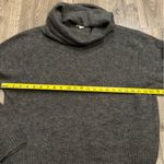 H&M Dark Gray Melange Mohair Wool Cowl Neck Sweater Slouchy Crop Fit Women's M Photo 7