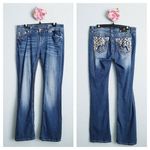 Miss Me  Dark Wash Relaxed Boot Rhinestone Jeans Photo 1
