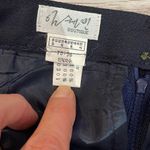 Navy Blue Japanese Made Skirt Light Sheer Material with Silky Lining Zip Up Back Photo 3