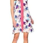 Hatley Tropical Floral Sleeveless Shift Dress XS White Pink Blue Resort Beach Photo 0
