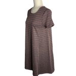 Joe Fresh  Herringbone A Line T Shirt Dress XS Grey Knit Short Sleeve Round Neck Photo 2