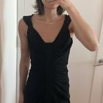 Christian Dior NWT Dior Black Ruched Midi Dress Photo 3