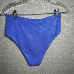 Aerie Large High Cut Cheeky Swim Bikini Bottom Blue Summer NWT Bathing Suit Photo 1