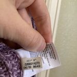 American Eagle  Purple Ribbed Henley Cropped Long Dolman Sleeve Sweater Photo 4