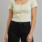 ROUJE PARIS Tino Knit Top, Moutarde, FR42/US10 Green Size 10 Photo 0