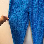 Laura and Jayne Vintage 100% Silk Crop Top & Pant Set Size L Blue Size L Photo 9