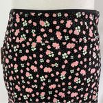 Free People New  ​IRL Floral Print Slip Skirt Black Pink Combo Size 8 Photo 7