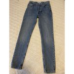 Reformation  Jeans Size 26 Hugh Rise‎ Button Front Tapered Medium Wash Photo 2