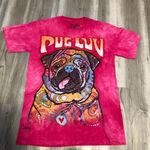 The Mountain , tie dye, Pug Luv size small, pit to put is 19, length is 26, see flaw in pic Photo 4