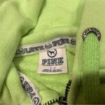 PINK - Victoria's Secret Love PINK Victoria’s Secret lime bright green hoodie size small Photo 3