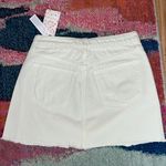 Free People NWT  White Denim Skirt Photo 2