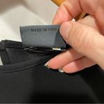 Cute Black flowy lightweight pin tucked sleeveless top Nude pull on jersey feel Size M Photo 2