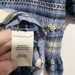 Love Shack Fancy  Stanley Smocked Plaid Dress in Blue Yellow Denim Skies Size Large Photo 8