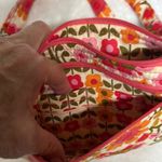 Vera Bradley Folkloric Lizzy Saddle Bag Crossbody Bag Travel Pink Yellow Retro Photo 4