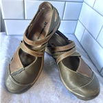 🩰 Romika Strappy Mary Janes‎ Tan Brown Leather Size 37 Stitched Details Photo 0