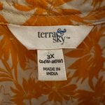 Terra & Sky  Yellow Floral Button Down Shirt size 3X Photo 4
