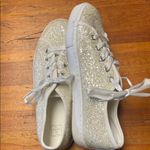 Stylish White Glitter Sneakers by David Bridal Studios Size 10 Photo 1