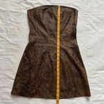 Forever 21 Brown faux distressed leather mini tube dress Photo 4