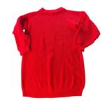 Vibrant Red Knit Sweater dress 1980’s Size L Photo 0