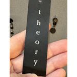 Theory Silk Baji Blouse in Gray Size Small NWT Metal Disc Waterfall Sequins Photo 5