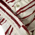 Forever 21 Midi Skirt Womens M Red White Candy Stripe Pin Up Button Front FLAW Photo 8