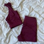 Amazon Maroon Workout Athletic Set Photo 2