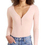 Nuuds Hook & Eye Bodysuit Pink Size L Photo 0