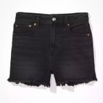 American Eagle High Rise '90s Boyfriend Black Denim Shorts Photo 3