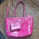 Coach EUC Signature C Pink Patent Purse Wallet Photo 0