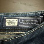 Miss Me Bedazzled Thick Stitch Skinny Jeans Women's 27 Dark Wash Embroidered Photo 13