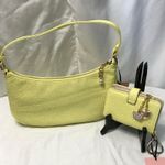 Juicy Couture Yellow Pear Emboss String of Pearls Shoulder Bag & Wallet NWT Photo 1
