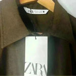 ZARA  Brown Button Down Dress Shirt Style 9043/631 Photo 2