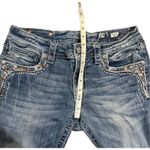 Miss Me low rise signature boot jeans sz 29 jewel embellished bottom pockets Photo 3